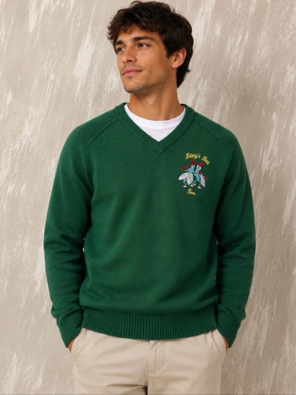ROWING BLAZERS X HARRY’S NEW YORK BAR® Harry’s Bar Lambswool Sweater - XL- Green
